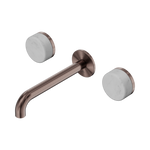 Load image into Gallery viewer, Serenity Wall Basin Set 185mm Spout With Carrara Handle Brushed Bronze
