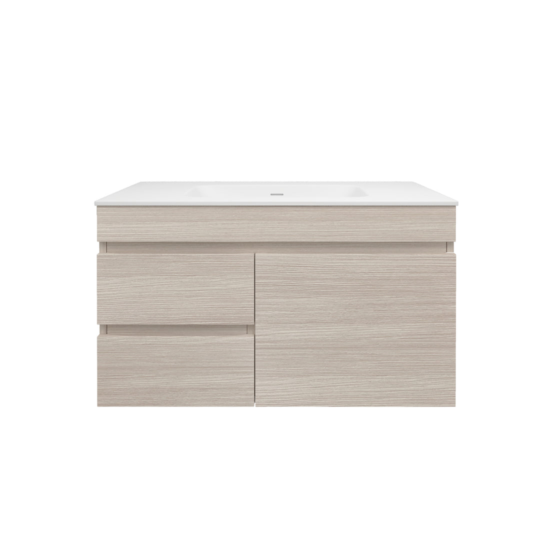 Camden Morden Wall Hung Vanity Coastal Oak