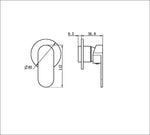Load image into Gallery viewer, ECCO SHOWER MIXER 80MM ROUND PLATE GUM METAL
