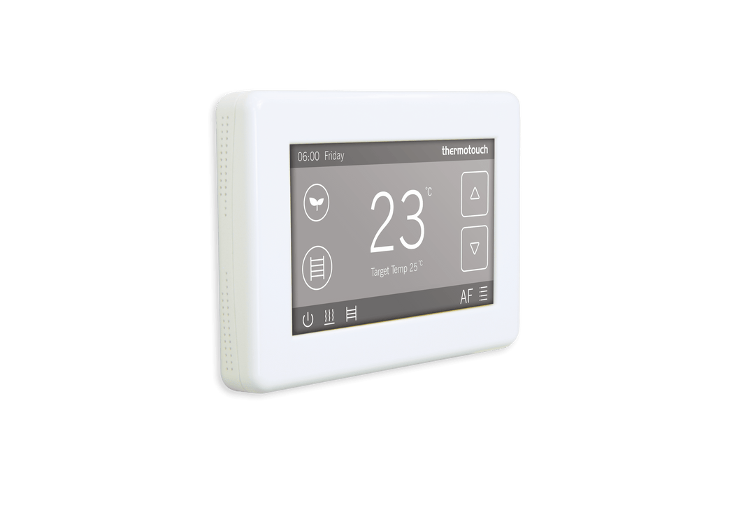 Thermotouch 4.3dC Dual Thermostat 16A + 5A Max Load - White