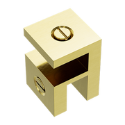 OVER-PANEL GLASS TO GLASS FITTING 10MM GLASS BRUSHED GOLD