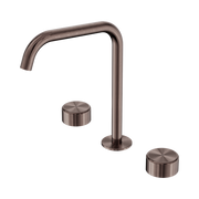 Serenity Bath/Kitchen Set Edge Spout With Metal Handle Brushed Bronze