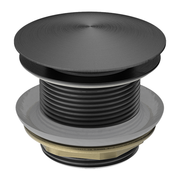 40MM BATH POP-UP PLUG WITH REMOVABEL WASTE NO OVERFLOW GUN METAL