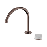 Load image into Gallery viewer, Serenity Progressive Bath/Kitchen Mixer Arc Spout With Carrara Handle Brushed Bronze
