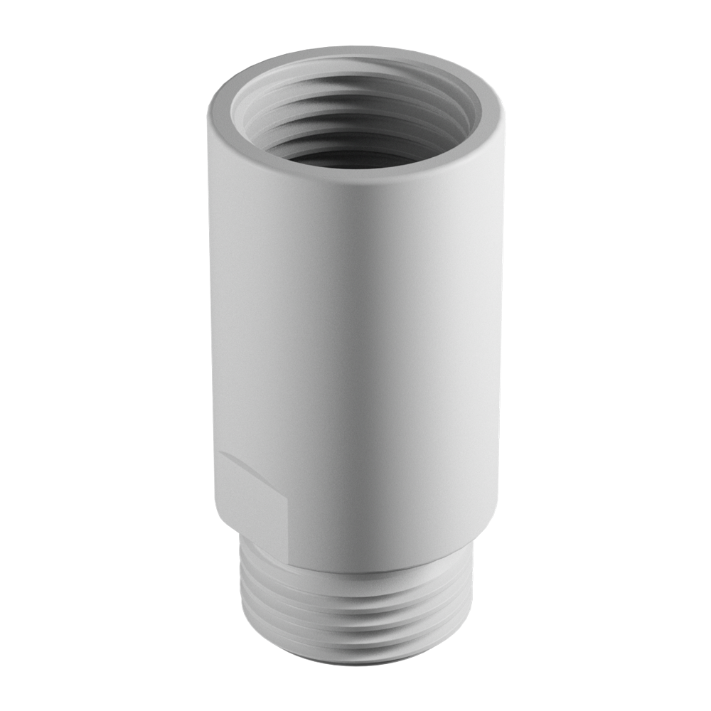DUAL CHECK VALVE MALE X FEMALE G1/2 MATTE WHITE