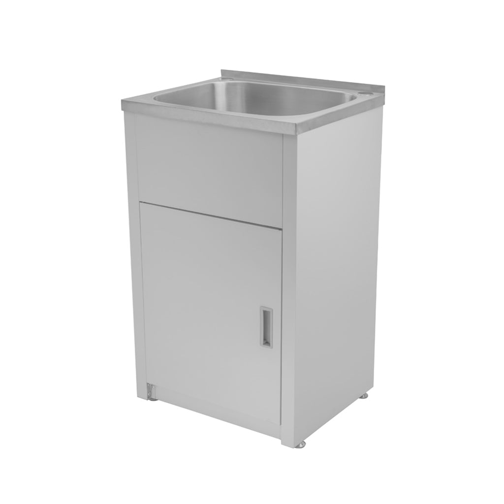 TRADITIONELL   30 LITER LAUNDRY TUB & CABINET-WHITE