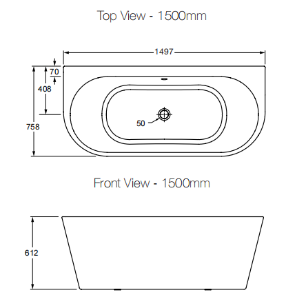 Evok D-Shape Bath
