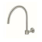 Round High-Rise Swivel Wall Spout - PVD Brushed Nickel