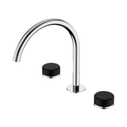 Serenity Bath/Kitchen Set Arc Spout With Marquina Black Handle Chrome