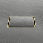 Load image into Gallery viewer, 100mm Square Tile Insert Floor Waste 80mm Outlet Brushed Gold

