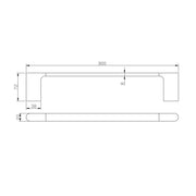 VOG Series Brushed Nickel Single Towel Rail 800mm