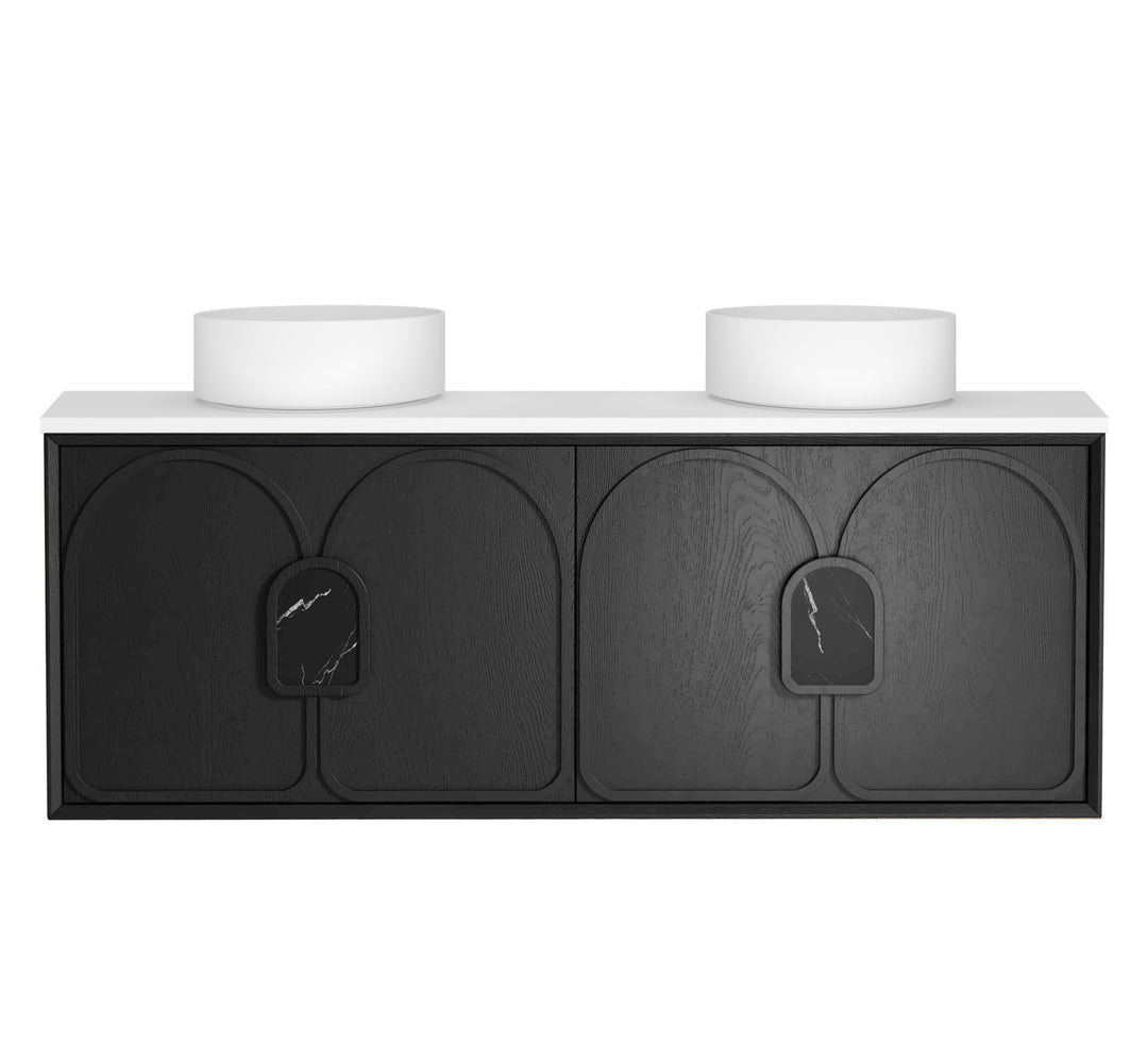Laguna Black American Oak Wall Hung Vanity