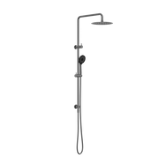 ROUND PROJECT TWIN SHOWER 4 STAR RATING GUN METAL