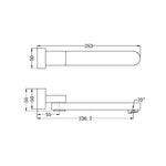 Load image into Gallery viewer, BIANCA SWIVEL BATH SPOUT ONLY MATTE BLACK

