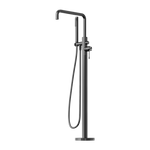 Load image into Gallery viewer, OPAL FREESTANDING BATH MIXER WITH HAND SHOWER GRAPHITE
