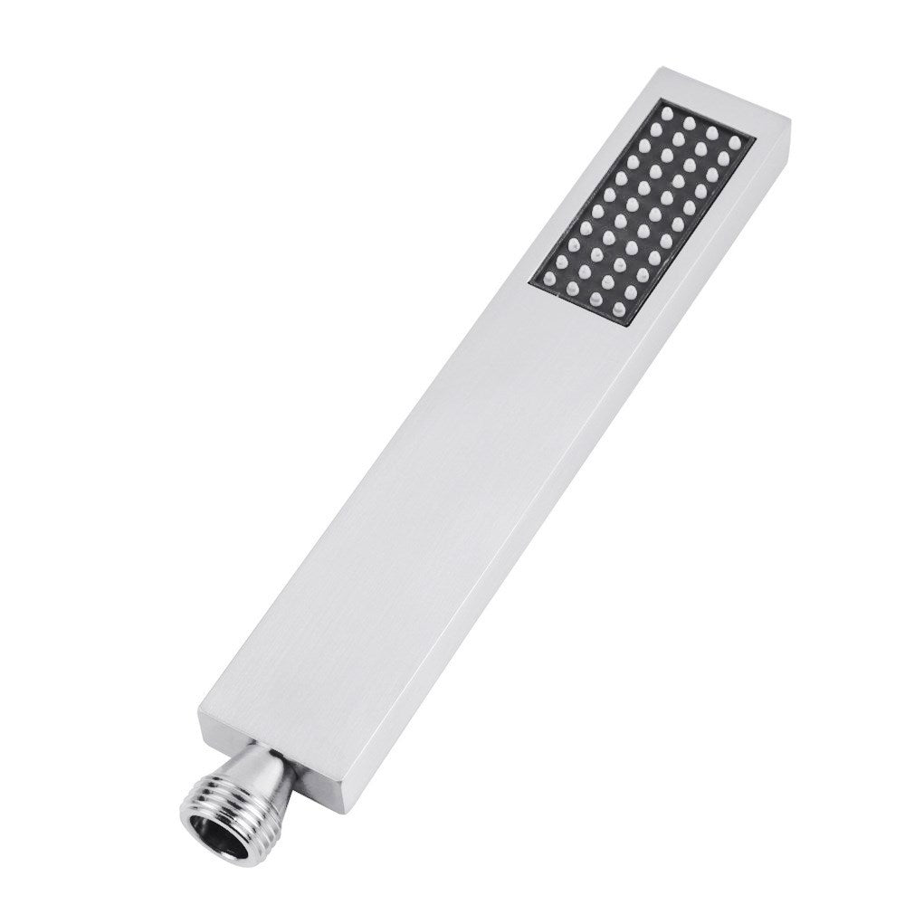 Square Single Function Chrome Brass Handheld Shower