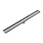 Load image into Gallery viewer, TILE INSERT V CHANNEL FLOOR GRATE 50MM OUTLET WITH HOLE SAW GUN METAL
