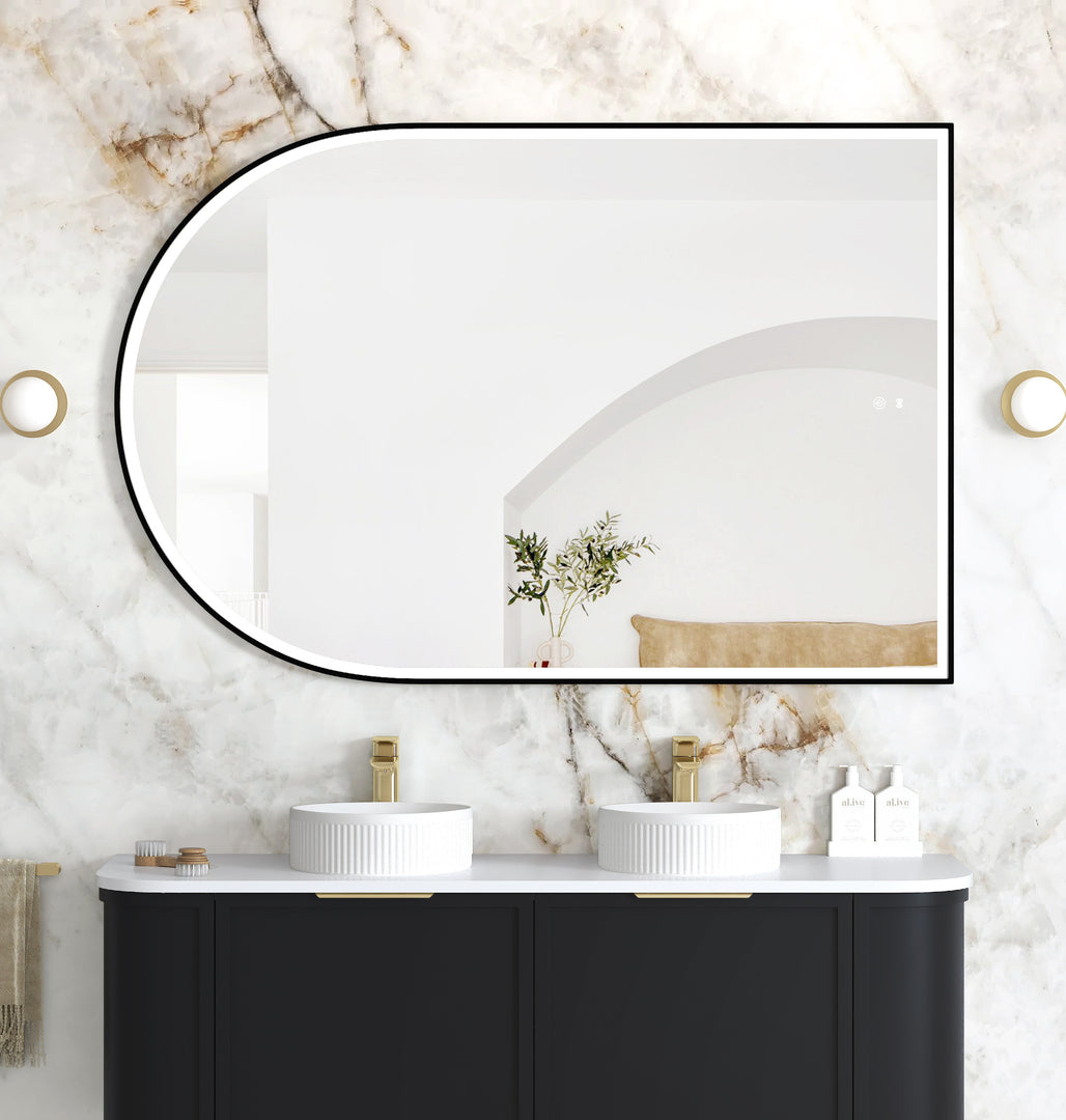 LED Archie 1500x1000  Metal Frame Mirror