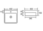 Load image into Gallery viewer, Semi Recess Basin Square 410x410x145
