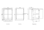 Load image into Gallery viewer, Byron/Bondi Black Oak Base Laundry Cabinet with 1060mm Pure White Top
