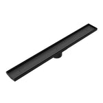 Load image into Gallery viewer, TILE INSERT V CHANNEL FLOOR GRATE 89MM OUTLET WITH HOLE SAW MATTE BLACK
