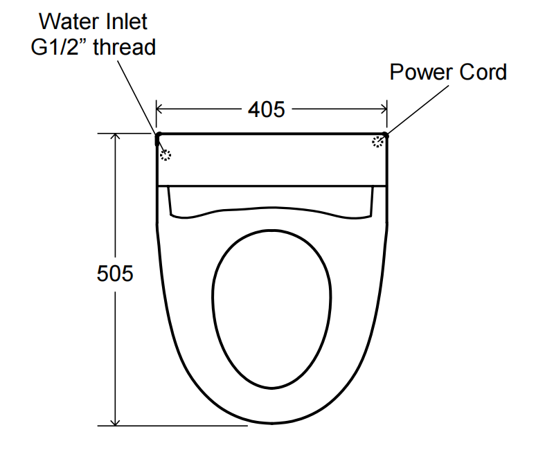 Englefield Electronic Bidet Seat with Remote Control
