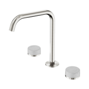 Serenity Bath/Kitchen Set Edge Spout With Carrara Handle Brushed Nickel