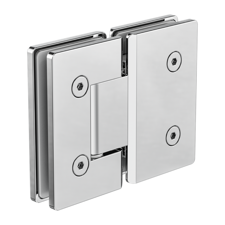 180 DEGREE GLASS TO GLASS SHOWER HINGE 10MM GLASS  CHROME