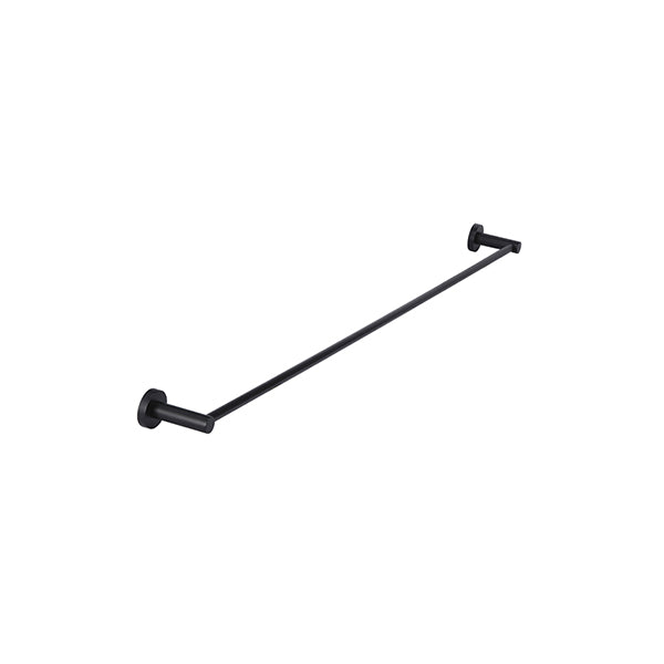 Round Single Towel Rail 900mm - Matte Black