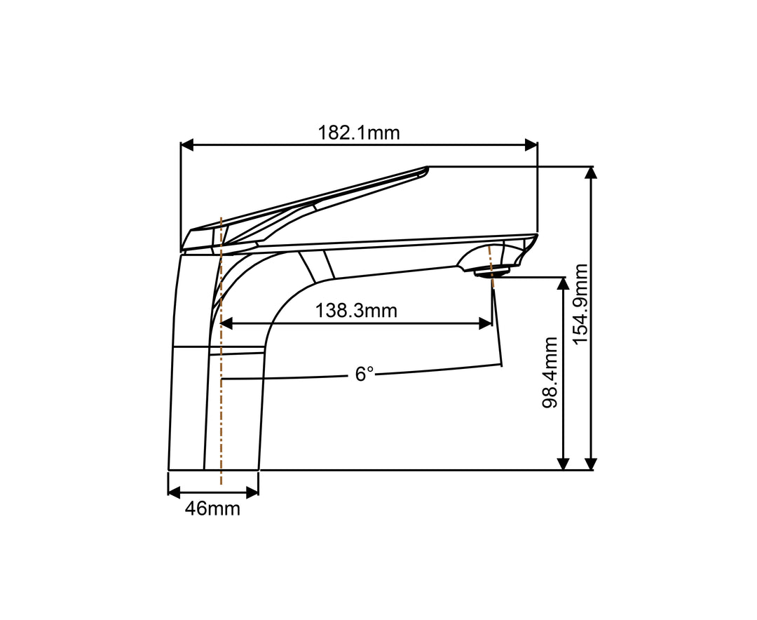AU Series Chrome Basin Mixer