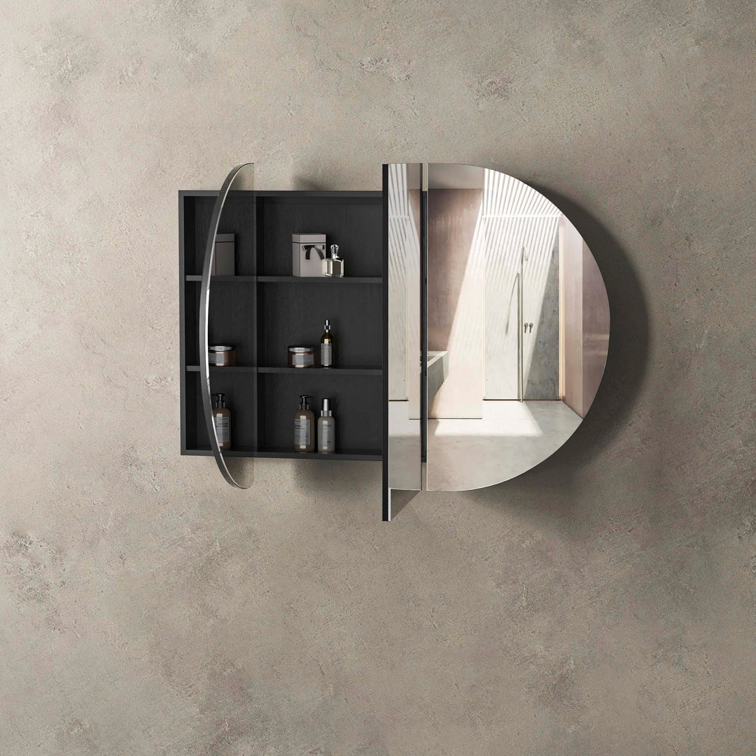 Bondi Black Oak Shaving Cabinet
