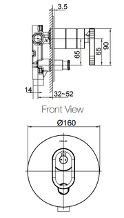 Components S/B w Diverter Thin Trim - Industrial Handle