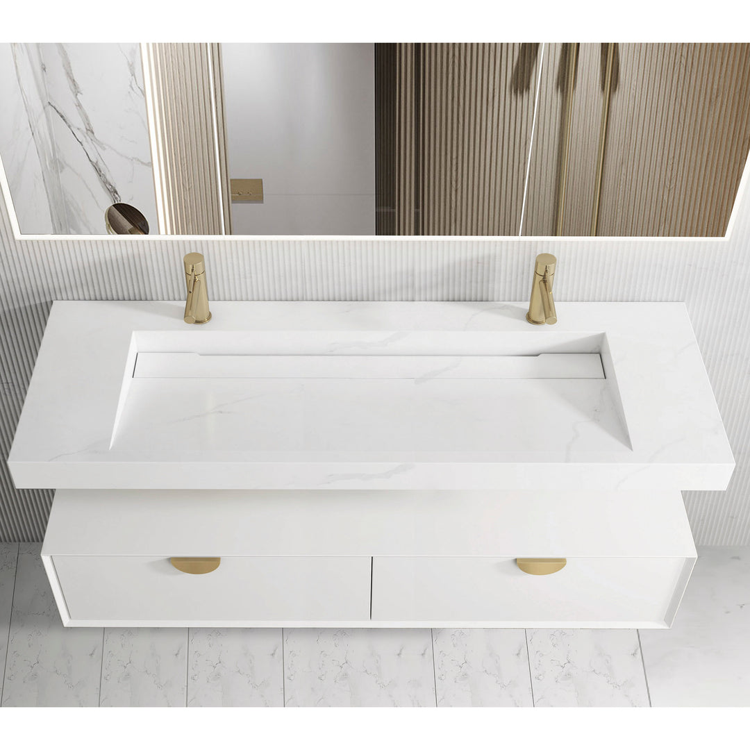 Moonlight White Wall Hung Cabinet