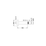 Load image into Gallery viewer, ROUND CEILING ARM 100MM LENGTH BRUSHED BRONZE
