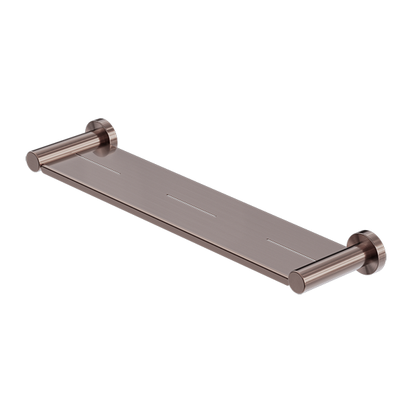 MECCA METAL SHOWER SHELF BRUSHED BRONZE
