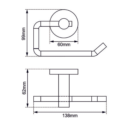 LUCID PIN Series Brushed Nickel Toilet Paper Holder