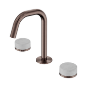 Serenity Basin Set Edge Spout With Carrara Handle Brushed Bronze