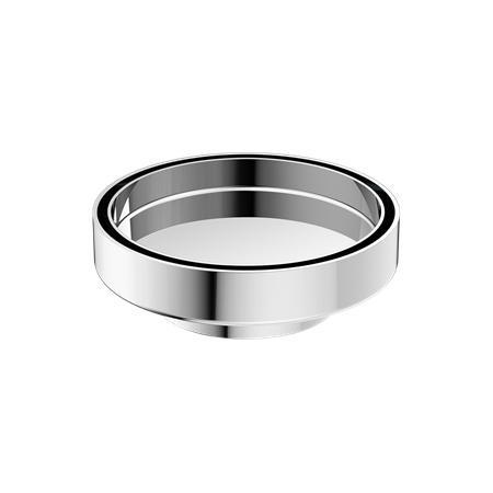 130MM ROUND TILE INSERT FLOOR WASTE 80MM OUTLET CHROME