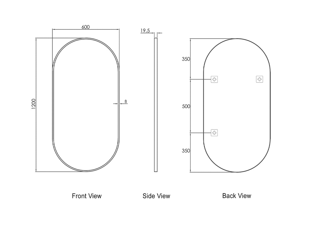 Noosa Metal Frame Mirror 1200mm