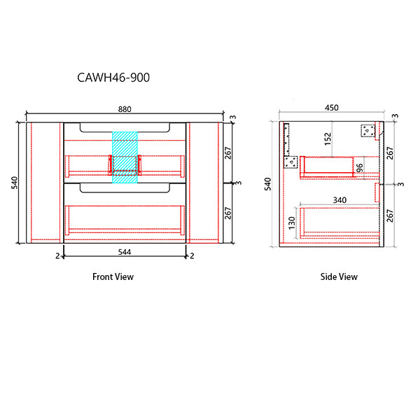 Curva Wall Hung Vanity