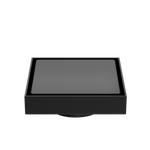 Load image into Gallery viewer, 100mm Square Tile Insert Floor Waste 80mm Outlet Matte Black
