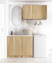 Laundry Kit 1715DR-C Byron/Bondi Natural Oak with Matte White Top and 400 Drawer Unit