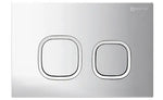 Load image into Gallery viewer, R&amp;T Soft Square Low Rise Push Button Matte Chrome
