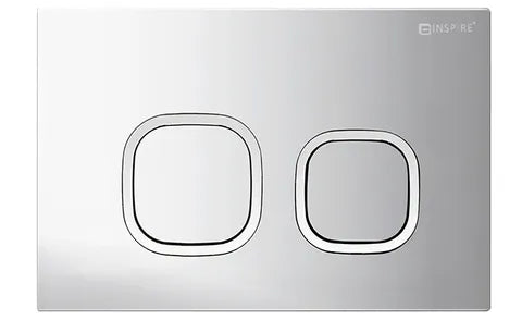 R&T Soft Square Low Rise Push Button Matte Chrome