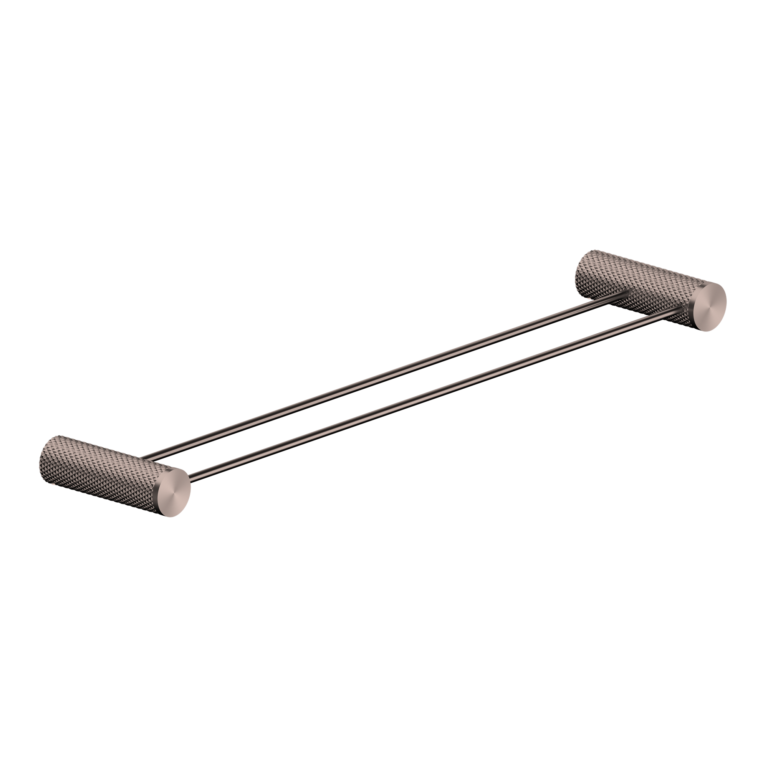 OPAL DOUBLE TOWEL RAIL 600MM BRUSHED BRONZE