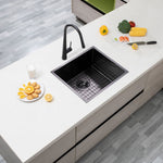 Load image into Gallery viewer, 500x440x230mm Gunmetal Stainless Steel PVD Single Bowl Kitchen Sink
