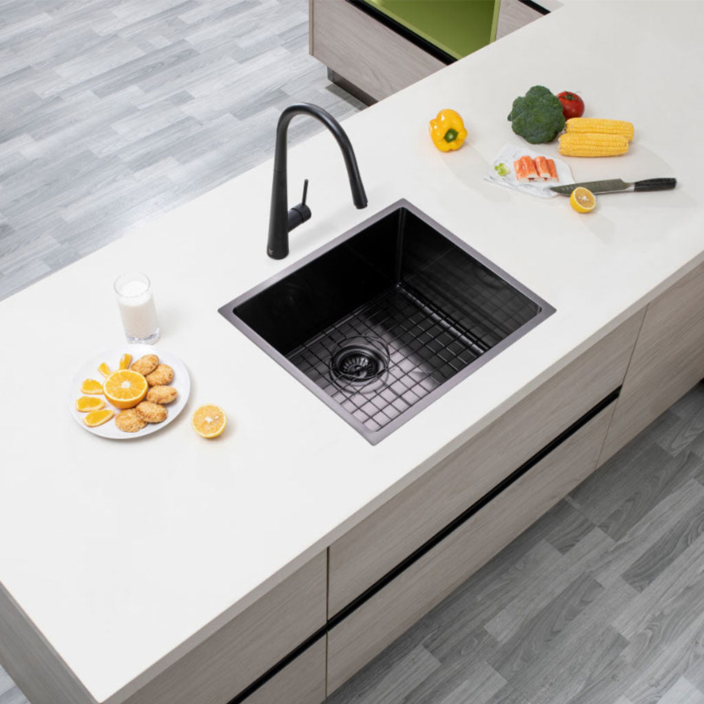 500x440x230mm Gunmetal Stainless Steel PVD Single Bowl Kitchen Sink