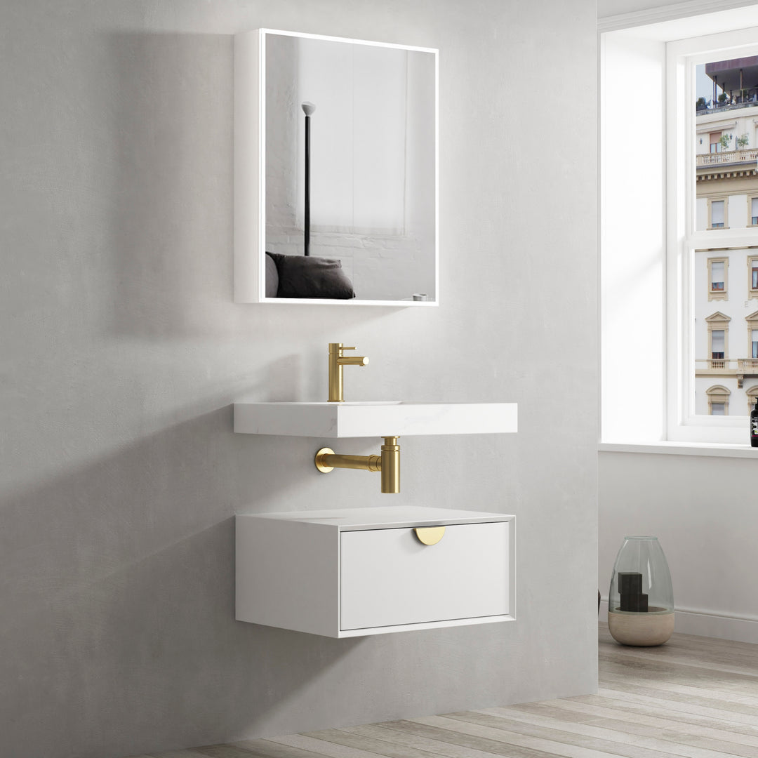 Moonlight White Wall Hung Cabinet