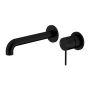 MECCA WALL BASIN/BATH MIXER SEPARATE BACK PLATE 260MM MATTE BLACK
