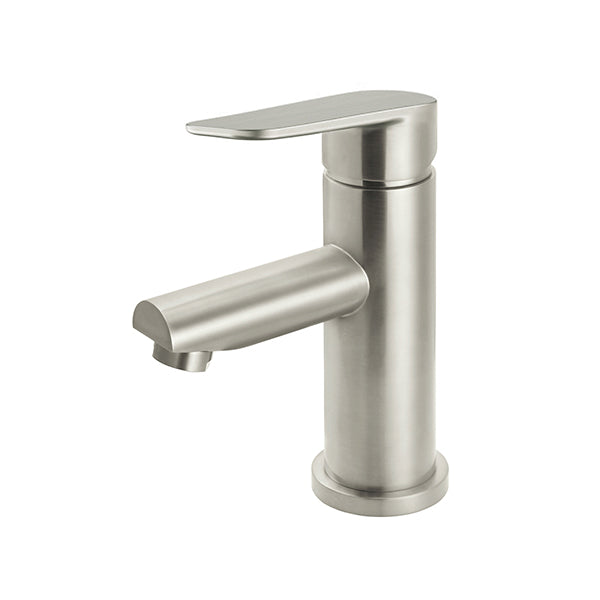 Round Paddle Basin Mixer - PVD Brushed Nickel